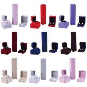 Velvet ringbox kettingverpakking Organisator oorrelarmbandhouder Geschenkdozen Sieradenweergave voor voorstel bruiloft Kerstmis