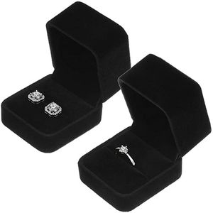 Ringdozen Oorbel Hanger Sieraden Houder Opbergkoffer Gift Verpakking Box voor Wedding Engagement Display Cases