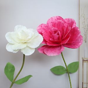 Velours Rose Tête Fenêtre D'affichage Grande Fleur Décoration De Fête De Mariage Simulation Rose Photographie Props Grande Tête De Fleur En Gros