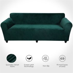 Velvet Sofa Cover Elastic Funda for Living Room Corner sofa L-shaped Couch Slipcover housse canape dangle 211116