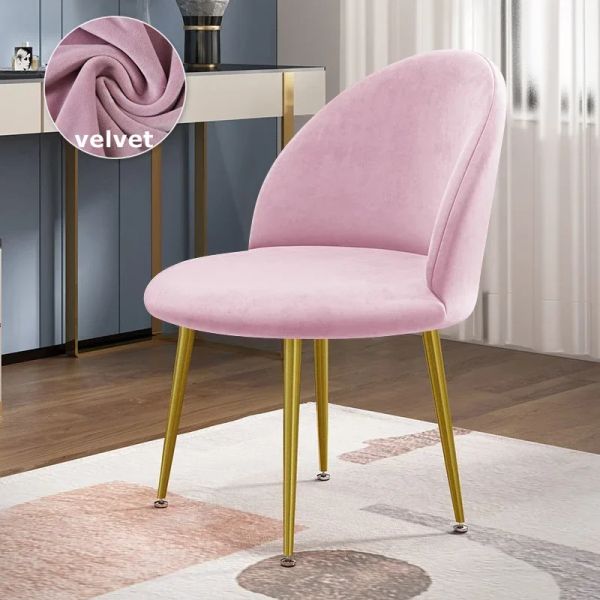 Velvet Soft Chaid Cover Couleur continue Low Back Duck Bill Dining Seat Scecover Nordic Elastic Makeup Chairs Holbcovers Home Hotel
