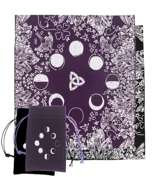 Nappe de Tarot en velours avec sac, Divination de sorcière, Phases de lune, tissu d'autel pour amoureux, Y4UB, autres produits de Golf 1520644