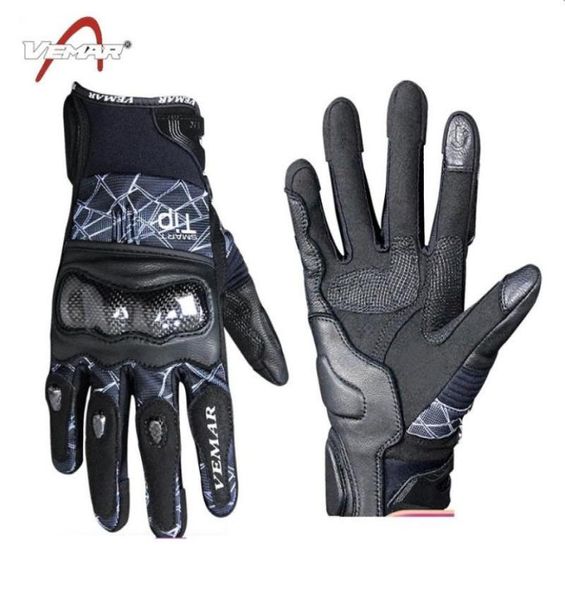 VEMAR gants tout-terrain de course en cuir respirant quatre saisons gants de chevalier gants de moto gants à doigts complets gants de cyclisme coupe-vent 33672276794