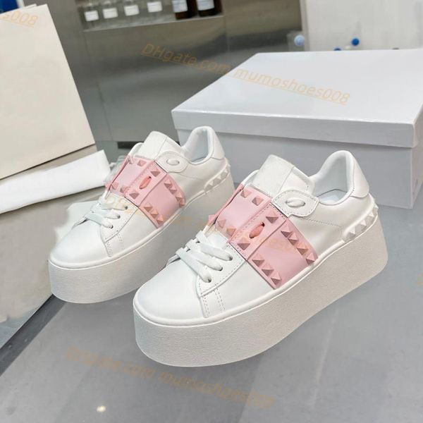 VEN Shoe Top Quality Designer Low Sneakers Chaussures Habillées Untitled Sneaker Luxury Leather Women Unisex Sneaker White Platform Leisure Outdoor Rivets Sport Trainers