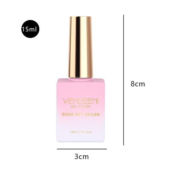 Vendenei 15 ml de vernis à ongles en gel transparent trempé au large de Vernis d'œil de chat semi-permanent pour le vernis à ongles de manucure