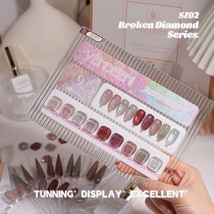 Vendeeni 9 couleurs Flash cassé diamant Gel vernis à ongles paillettes ciel étoilé UV Soak Off Gel vernis scintillant Nail Art Gel laque 240219