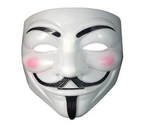 Vendetta masker anoniem masker van Guy Fawkes Halloween kostuum wit geel 2 kleuren1256254