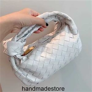 Venetaabottegaa handtas echt leer handgeweven tas voor dames mini dumplings 2023 kussen koe hoorn tas premium onderarm damestas