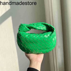 Venetabottegs bolsos bolsos jodie diseñador comprar loro tejido tejido verde cuerno clásico un hombro para mujeres portátiles d7wz