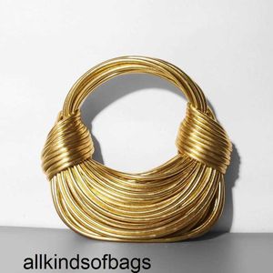 venetassbottegass Tas Luxe Goud en Zilver Jodie Handtassen Knoop Binding Noodle Dumpling cy