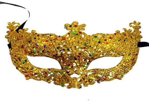 Máscara de mascarada veneciana Máscaras de fiesta de mascarada Brillo Ahueca hacia fuera Diseño de zorro Máscara de cosplay Máscara de mascarada Disfraz 7 Color7215289