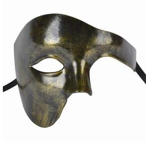 Masque de fête Venetion pour hommes, demi-visage, masque fantôme de l'opéra, beau masque de mascarade de Mardi Gras