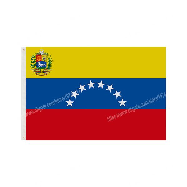 Drapeaux du Venezuela bannière nationale en polyester volant 90 * 150 cm drapeau 3 x 5 pieds partout dans le monde en plein air peut être personnalisé