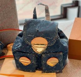 Mochilas de Venecia M46836 Men diseñadores Denim Back Bag Bag Bag Bols