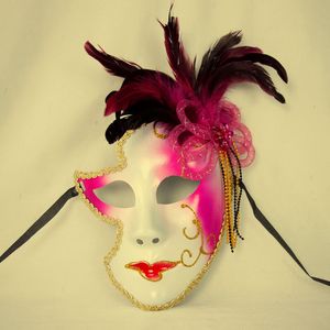Masque de Venise Halloween Masque masculin / féminin Cadeaux de personnalité Masquaerades de clown Masques vénitiens complets de style italien pour Festival ightClub