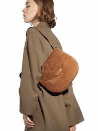 Venof 2024 Nouveau sac en faux suède 100% selle en cuir souple Vintage Menger grande capacité sac à main épaule nouvelle femme sac tendance k0gB #