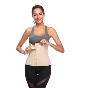 Taille Formateur Corset Tissu En Latex Respirant Minceur Corps Shaper 25 Os En Acier Trois Rangées De Crochets Abdomen Sangles De Contrôle Du Ventre DHL Free Shapewear