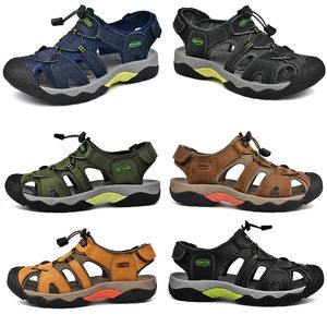 Ventiler les chaussures de course hommes évider bleu vert noir marron hommes formateurs baskets de sport taille 40-48