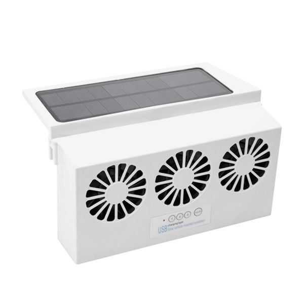 Ventilateur d'échappement à double ventilation / refroidisseur de voiture solaire