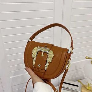 VER Bolsas de diseñador Bolsa de silla de montar femenina Fashion Simple Versátil Crossbody Bag Texture Mobile Phone Bag 240415