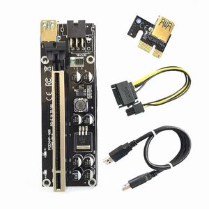 Ver009 USB 3.0 PCI-E Riser Ver 009S Express 1x 4x 8x 16x Extender Riser Adapter Card SATA 15 pin tot 6 pins voedingskabel