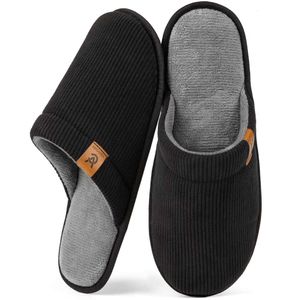 Veracosy Scuff Corduroy pantoffels voor heren, indoor huisschoenen