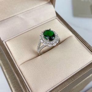 Verastore 18K GOUD INLAY RINGEN NIEUWE HOOG HOOG QULITY Emerald Zirkon Diamond ringen voor vrouwen luxe bruiloftsjuwelen255p