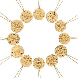Vercret collier zodiaque 925 argent Sterling Constellation or pendentif collier pour femmes bijoux cadeau CX200609238x