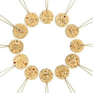 Vercret collier zodiaque 925 argent Sterling Constellation or pendentif collier pour femmes bijoux cadeau CX200609327L