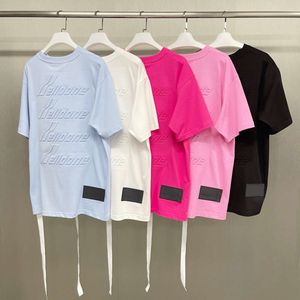 Geverifieerde versie van Welldone T-shirt Nieuwe zomer reliëf letters scherm losse korte mouwen WE11Done Women