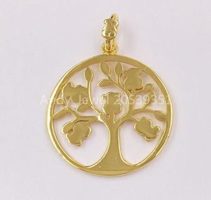 Vermeil Bear Good Vibes Tree Pendant Authentique pendentifs en argent sterling 925 Argent convient au cadeau de style européen Andy Jewel 018114580666754657