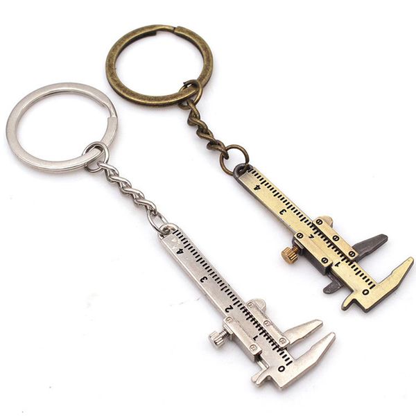 Vernier Caliper Keychain Pendentif Porte-clés en métal Porte-clés Outil de mesure créatif