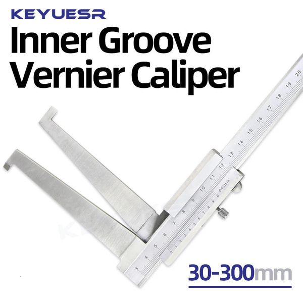 Calibradores Vernier Calibrador Vernier de ranura interior de 30-300 mm Calibradores de medición interiores de mandíbula larga de acero inoxidable Herramienta de medición de diámetro interior 26-200 mm 231207