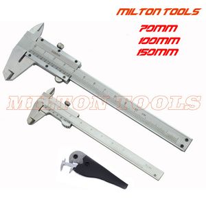 Calibradores Vernier 70 mm 100 mm 150 mm Mini Vernier Caliper acero Endurecido Metric Machinist slider vernier caliper medidor de espesor herramientas de medición 230516