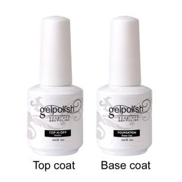 Verntion Top et Base Coat Gel Polon de gel à ongles transparent No Gel Sticky Gel Gue Polon à ongles Base de nettoyage pour Primer8427848