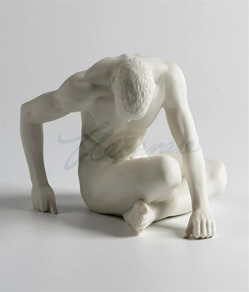 Veroni Adornos de cerámica Molienda Escultura masculina desnuda moderna simple Regalo de cumpleaños Obras de arte Decoración del hogar Venta 21262586324