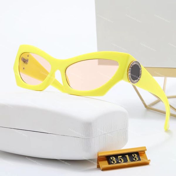 Lunettes de soleil Versage piste lunettes de soleil œil-de-chat cadre jaune vif lunettes polit petite monture tendance de la mode vintage dames lunettes étui original lunettes de soleil design