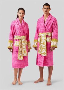 Versase Badjas 8 kleuren 100% katoenen badjas voor dames Designer badjas Topkwaliteit dames heren badjas Europese en Amerikaanse stijlbenodigdheden F M L XL XXL 3Xl 4Xl 968