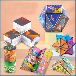 Cube de Puzzle à géométrie polyvalente pour enfants, jouets de décompression, jouets d'intelligence