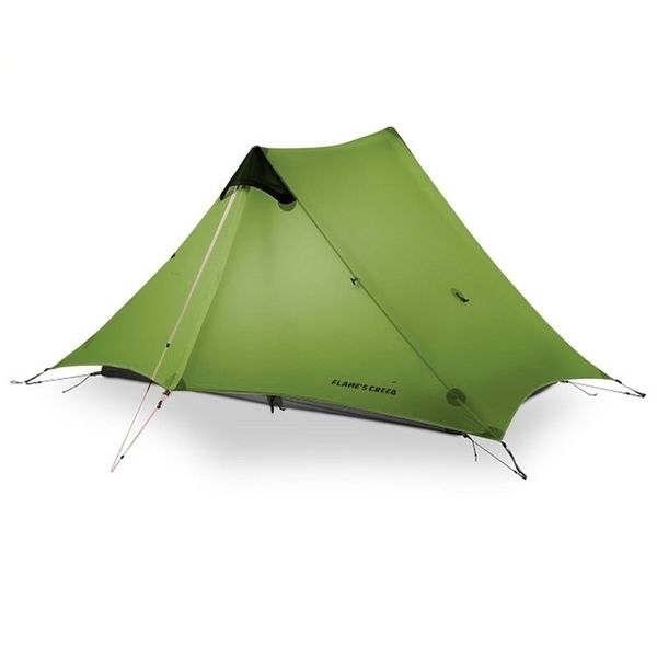 Version FLAME'S CREED LanShan 2 personnes Oudoor Ultralight Camping Tent 3 Season Professional 15D Silnylon Rodless 220216