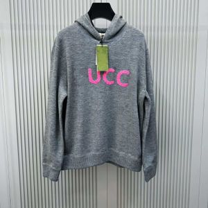 Version High 23FW Pink Broidered Woolen Sweat à sweat d'épaule OS FIT UNISEX STYLE