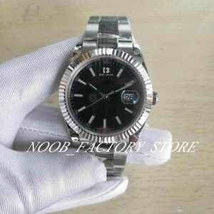 Versie Luxe roestvrij staal Black Dial Watch Beweging 41 mm Automatische duikheren horloges nieuwe stijl plastic doos
