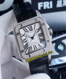 Version TWF V12 W20106X8 WM505014 White Dial Japan Miyota 8215 Automatic Mens Watch Iced Out Diamond Inclay Case Casua3700542