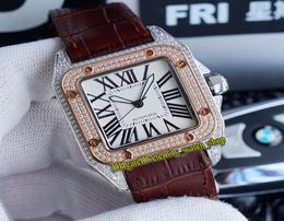 Version TWF V12 W2SA0017 W2SA0011 White Dial Japan Miyota 8215 Automatic Mens Watch Iced Out Diamond Inclay Case Casua6339001