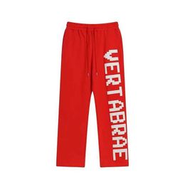 Pantalones de chándal Vertabrae Pantalones para hombres Diseñador High Street 3d Carta Hip Hop Sports Pantalones casuales Joggersa135