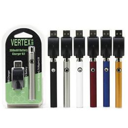 Batería de precalentamiento Vertex CB, batería recargable de 350 mah, kit de cargador de precalentamiento con giro de bolígrafo delgado, botón de batería de 510 hilos, dispositivos de voltaje variable