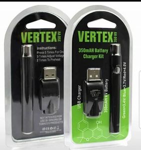 Vertex préchauffer le pôle de batterie, emballage plastique, stylo 350mah, fil 510