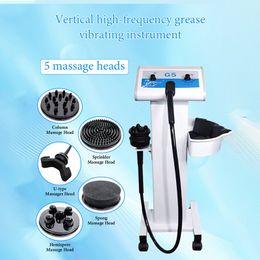 Vertical 5 têtes Fat Burning Vibrating Massager Instruments Haute fréquence Réduction de la cellulite corporelle G5 Machine de massage par vibration complète du corps