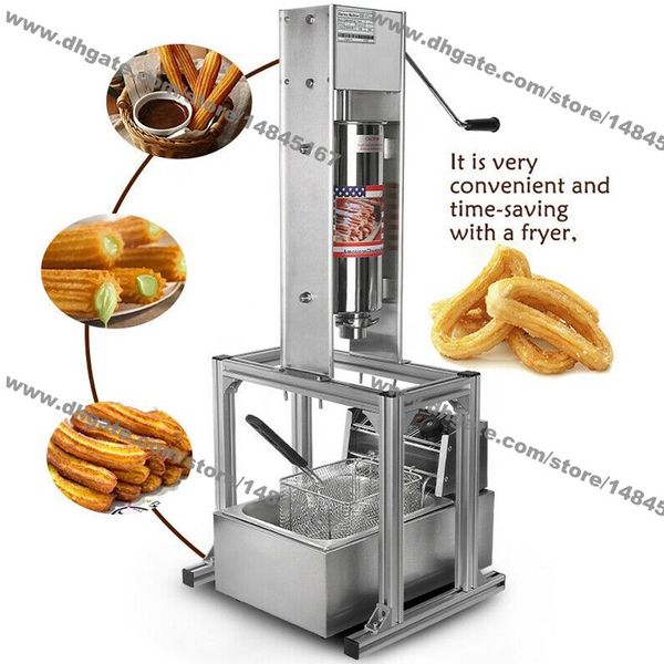 Vertical 5L Manuel Espagnol Churrera Churro Machine Maker Friteuse Heavy Duty