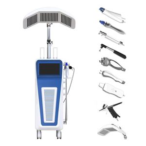 Verticaal 9 in 1 hydro dermabrasie jet peel zuurstof led licht gezicht gezicht huid verjonging diep reinigende gezicht tillen schoonheidsmachines pdt therapie apparaat